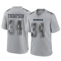 CBdoa D.Cowboys #34 Jalen Thompson Player Gray Atmosphere Fashion Home Game Stitched Jerseys