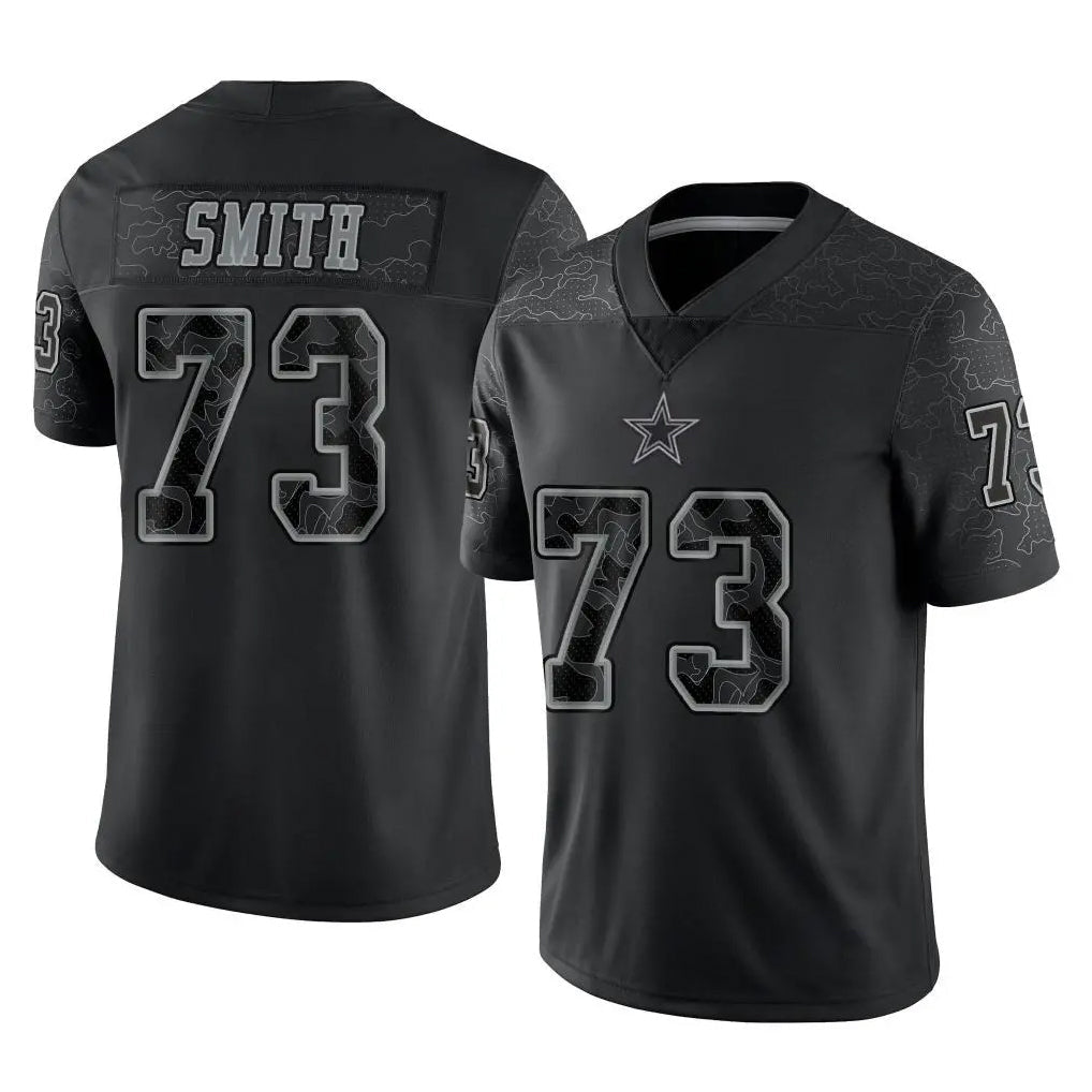 CBdoa D.Cowboys #73 Tyler Smith Player Black Limited Reflective Home Game Stitched Jerseys