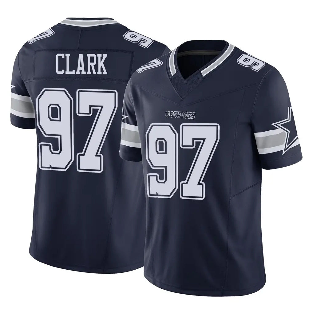 CBdoa D.Cowboys #97 Kenny Clark Player Navy Limited Vapor F.U.S.E. Home Game Stitched Jerseys