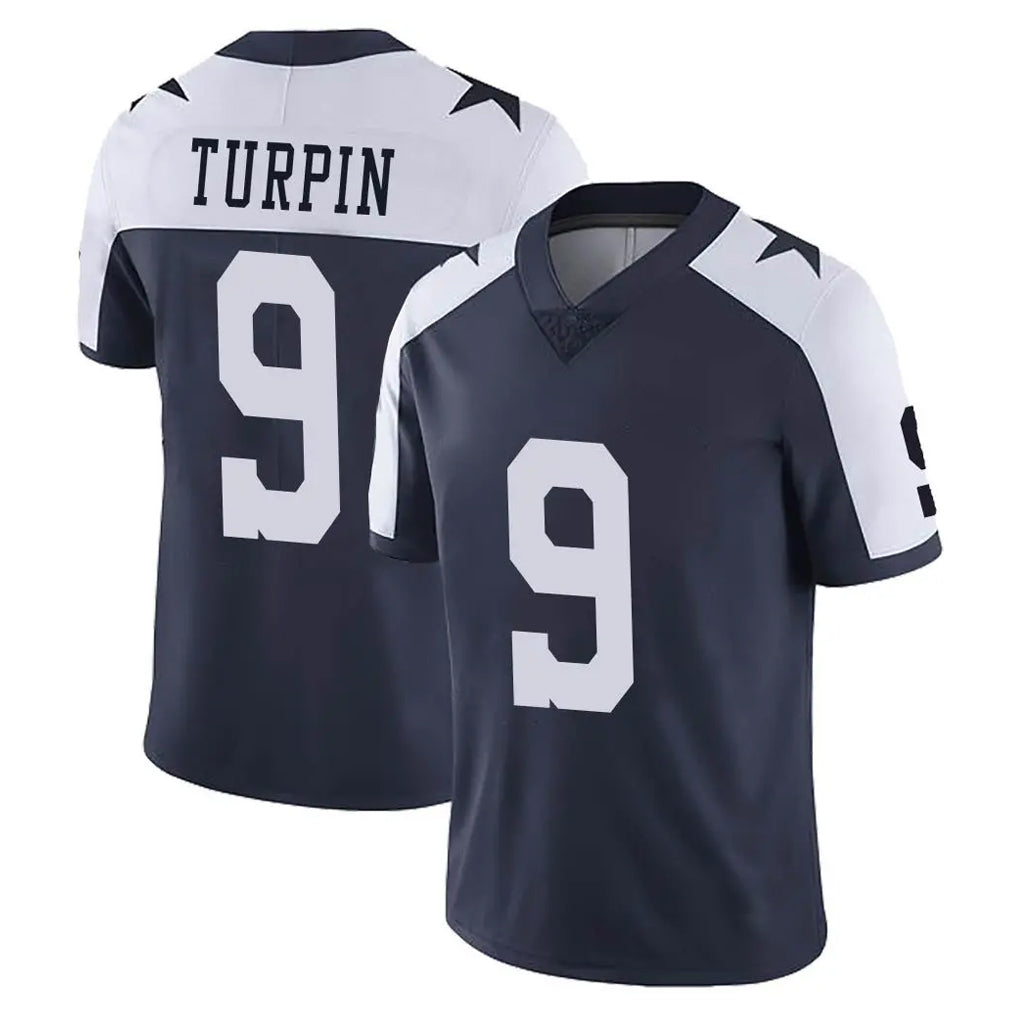 CBdoa D.Cowboys #9 KaVontae Turpin Player Navy-White Limited Alternate Vapor Untouchable Home Game Stitched Jerseys