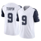 CBdoa D.Cowboys #9 KaVontae Turpin Player White-Navy Limited Vapor F.U.S.E. Home Game Stitched Jerseys
