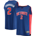 CBdoa D.Pistons #2 Cade Cunningham  Blue 2021 Draft First Round Pick Fast Break Replica Jerseys - Icon Edition