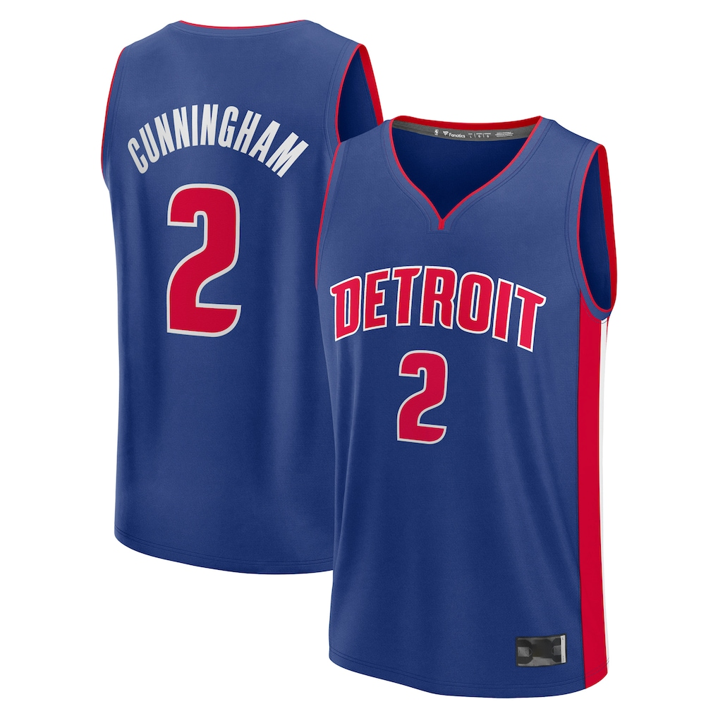 CBdoa D.Pistons #2 Cade Cunningham  Blue Fast Break Replica Player Jerseys - Icon Edition