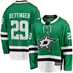 CBdoa D.Stars #29 Jake Oettinger Kelly Green Home Breakaway Player Jerseys