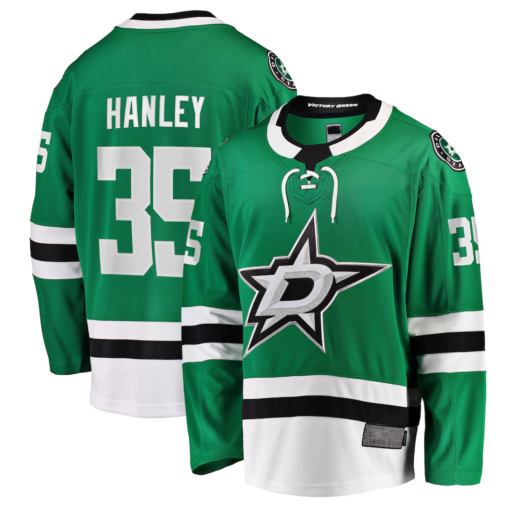 CBdoa D.Stars #35 Joel Hanley Kelly Green Breakaway Player Jerseys