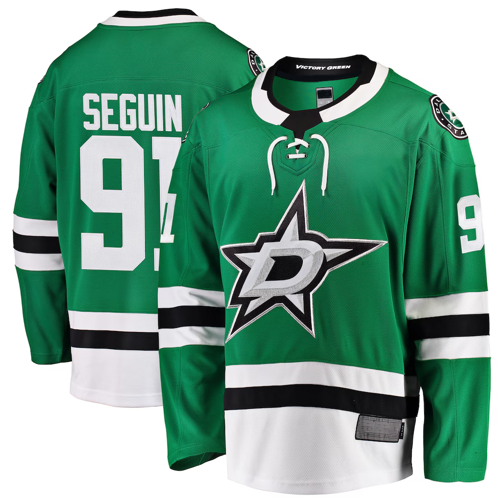 CBdoa D.Stars #91 Tyler Seguin Green Breakaway Player Jerseys