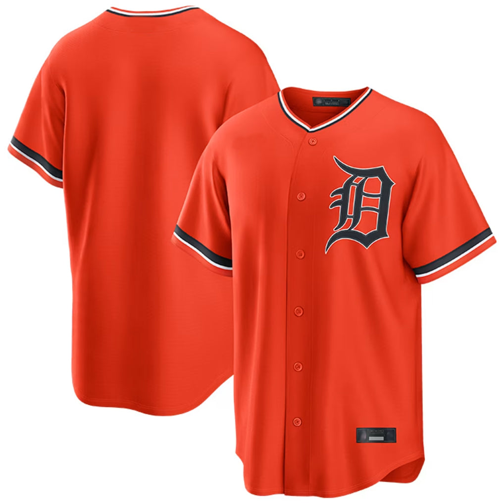 CBdoa D.Tigers Orange Home Game Blank Player Stitched Jerseys