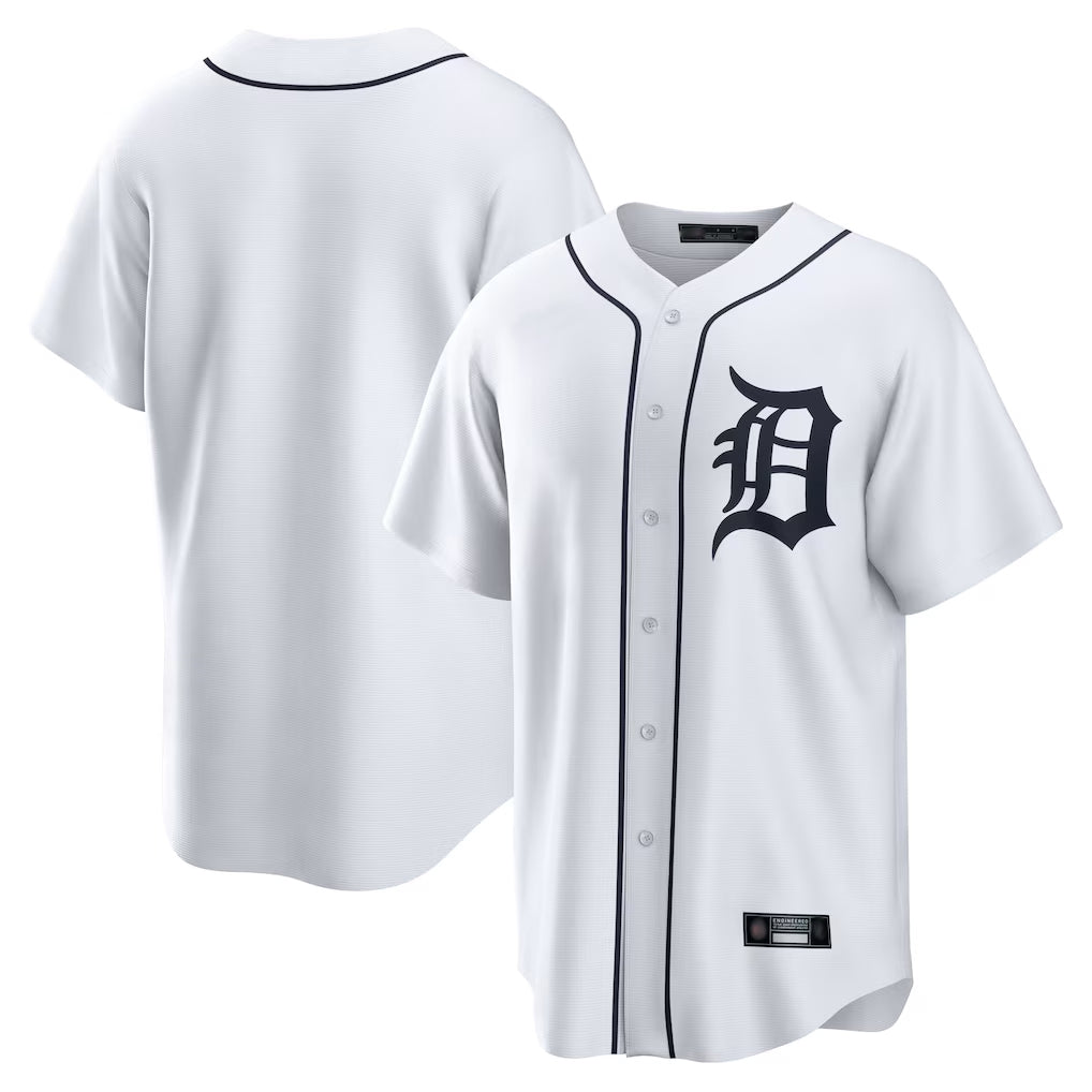 CBdoa D.Tigers White Home Game Blank Player Stitched Jerseys