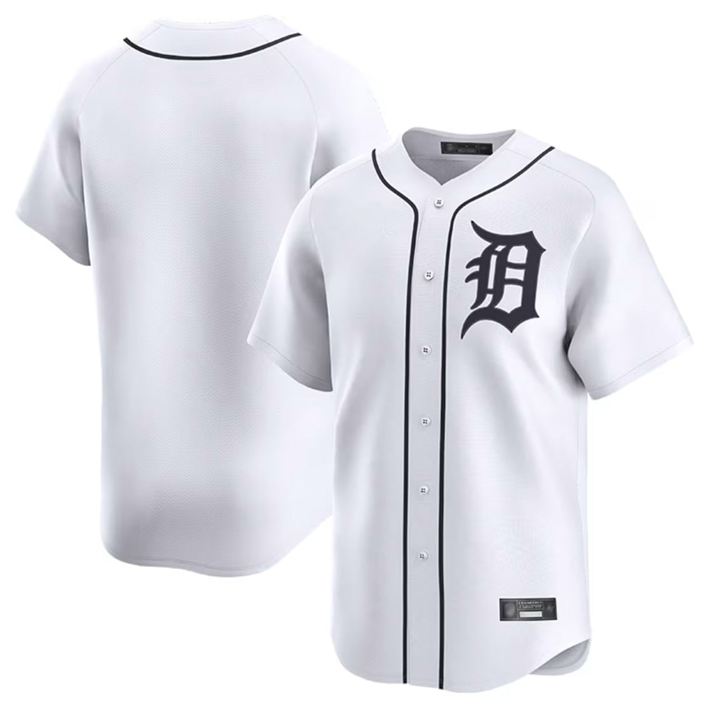 CBdoa D.Tigers White Home Limited Blank Player Stitched Jerseys