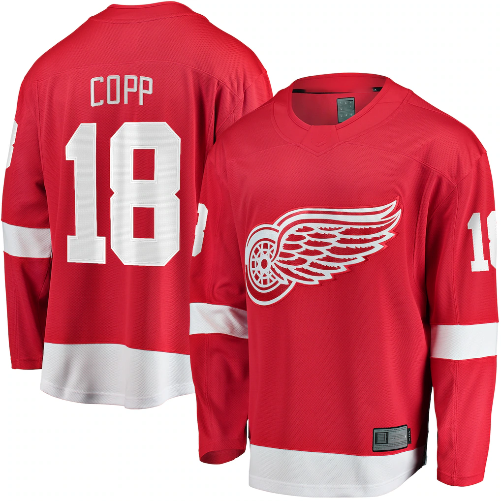 CBdoa D.Red wings #18 Andrew Copp Red Home Breakaway Player Jerseys