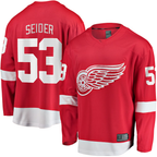 CBdoa D.Red wings #53 Moritz Seider Red Home Breakaway Player Jerseys