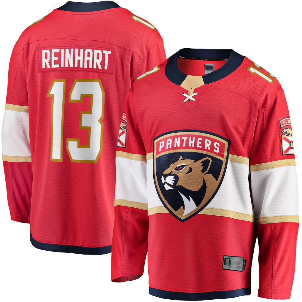 CBdoa F.Panthers #13 Sam Reinhart Red Breakaway Player Jerseys
