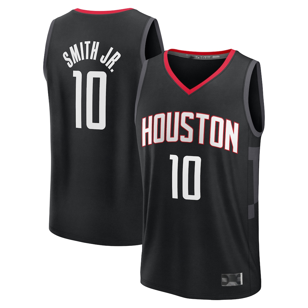 CBdoa H.Rockets #10 Jabari Smith Jr. Black Fast Break Replica Player Stitched Jerseys-Statement Edition