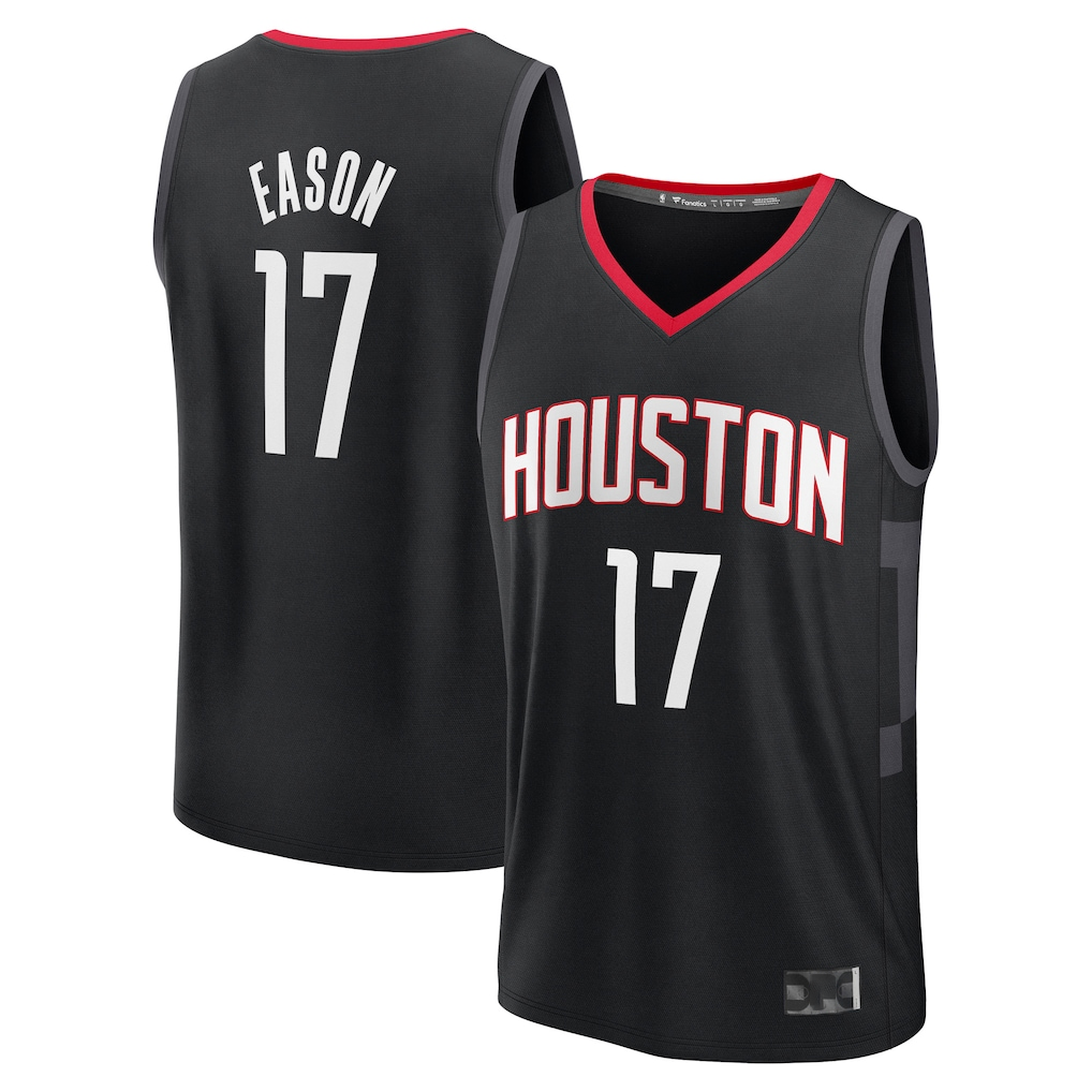 CBdoa H.Rockets #17 Tari Eason Black Fast Break Replica Player Stitched Jerseys-Statement Edition