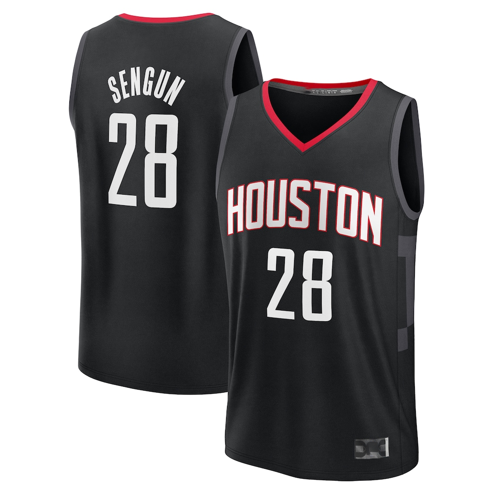 CBdoa H.Rockets #28 Alperen Sengun Black Fast Break Replica Player Stitched Jerseys-Statement Edition