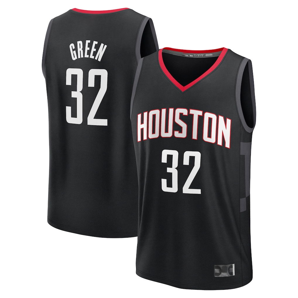 CBdoa H.Rockets #32 Jeff Green Black Fast Break Replica Player Stitched Jerseys-Statement Edition