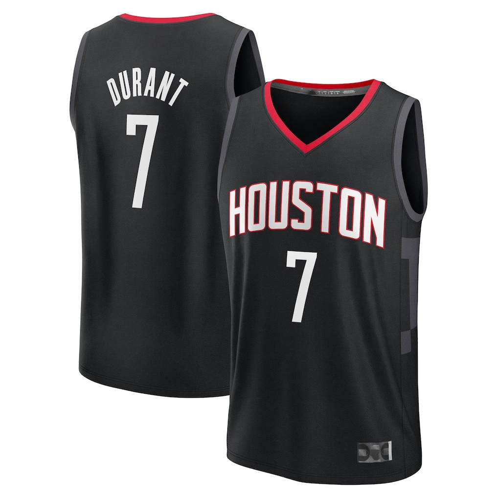 CBdoa H.Rockets #7 Kevin Durant Black Fast Break Replica Player Stitched Jerseys-Statement Edition