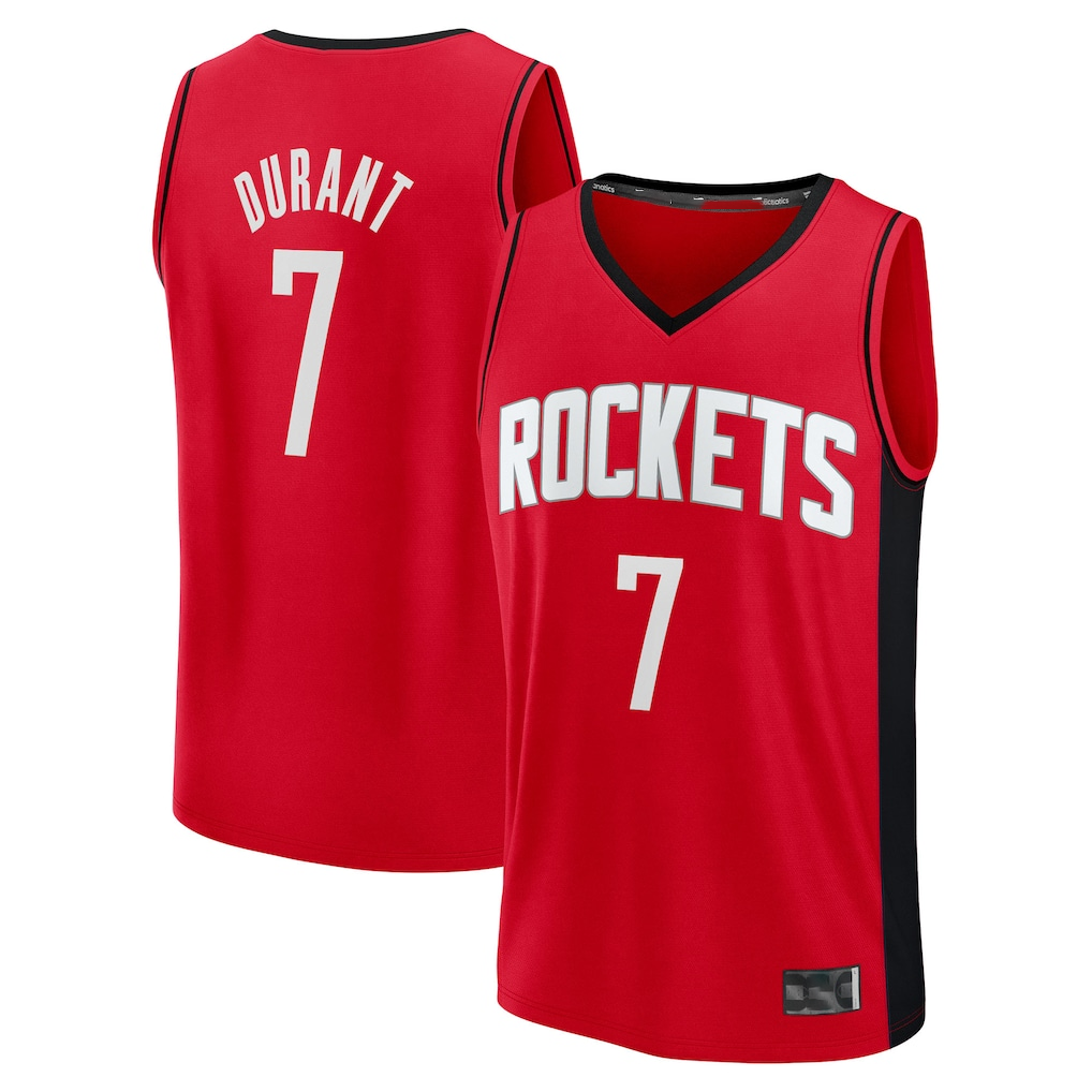 CBdoa H.Rockets #7 Kevin Durant Red Fast Break Replica Player Stitched Jerseys-Icon Edition