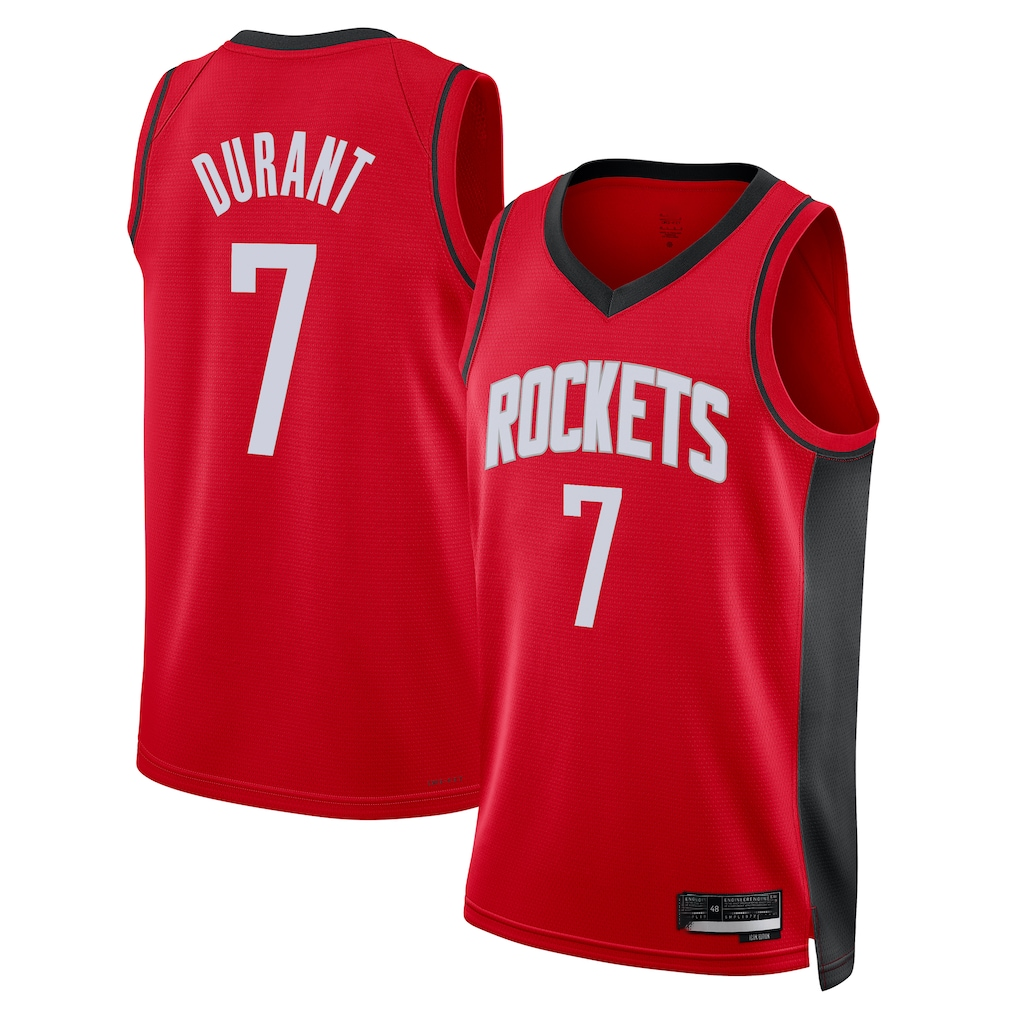 CBdoa H.Rockets #7 Kevin Durant Red Swingman Player Stitched Jerseys-Icon Edition