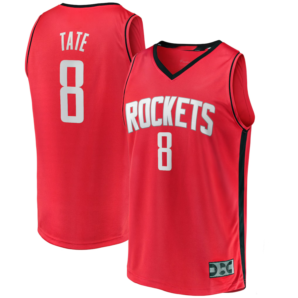 CBdoa H.Rockets #8 Jae'Sean Tate Red Fast Break Replica Stitched Jerseys-Icon Edition