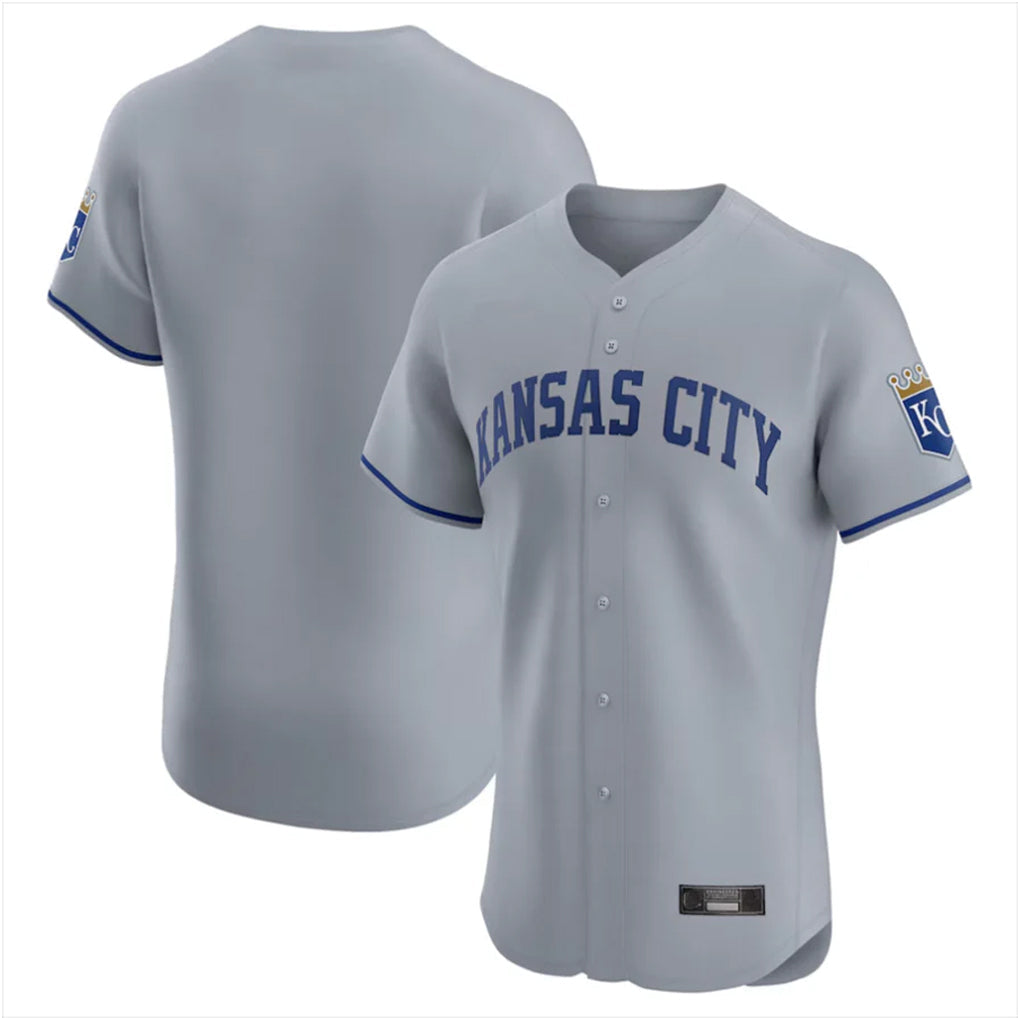 CBdoa KC.Royals Gray Limited Elite Home Blank Player Stitched Jerseys