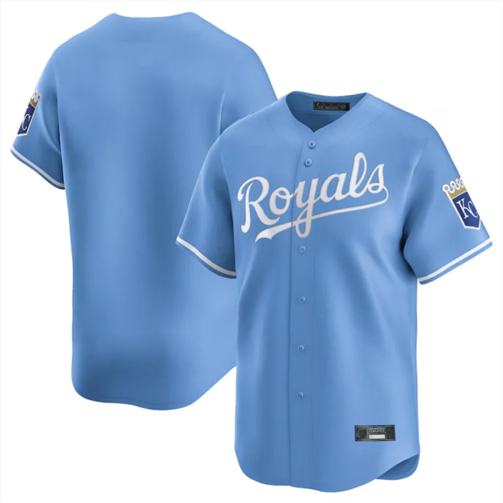 CBdoa KC.Royals Light Blue Alt Limited Home Blank Player Stitched Jerseys