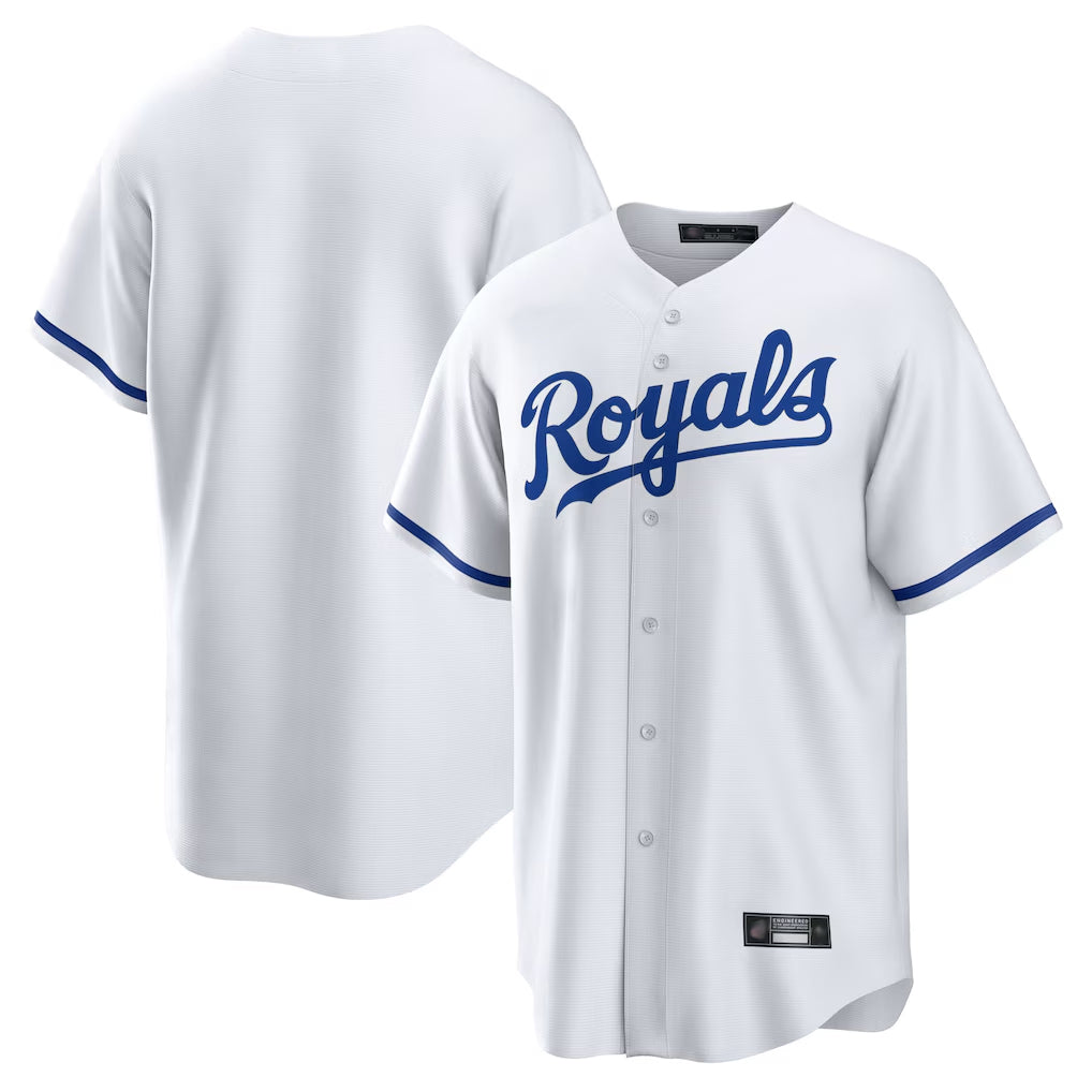 CBdoa KC.Royals Player White Home Game Blank Player Stitched Jerseys