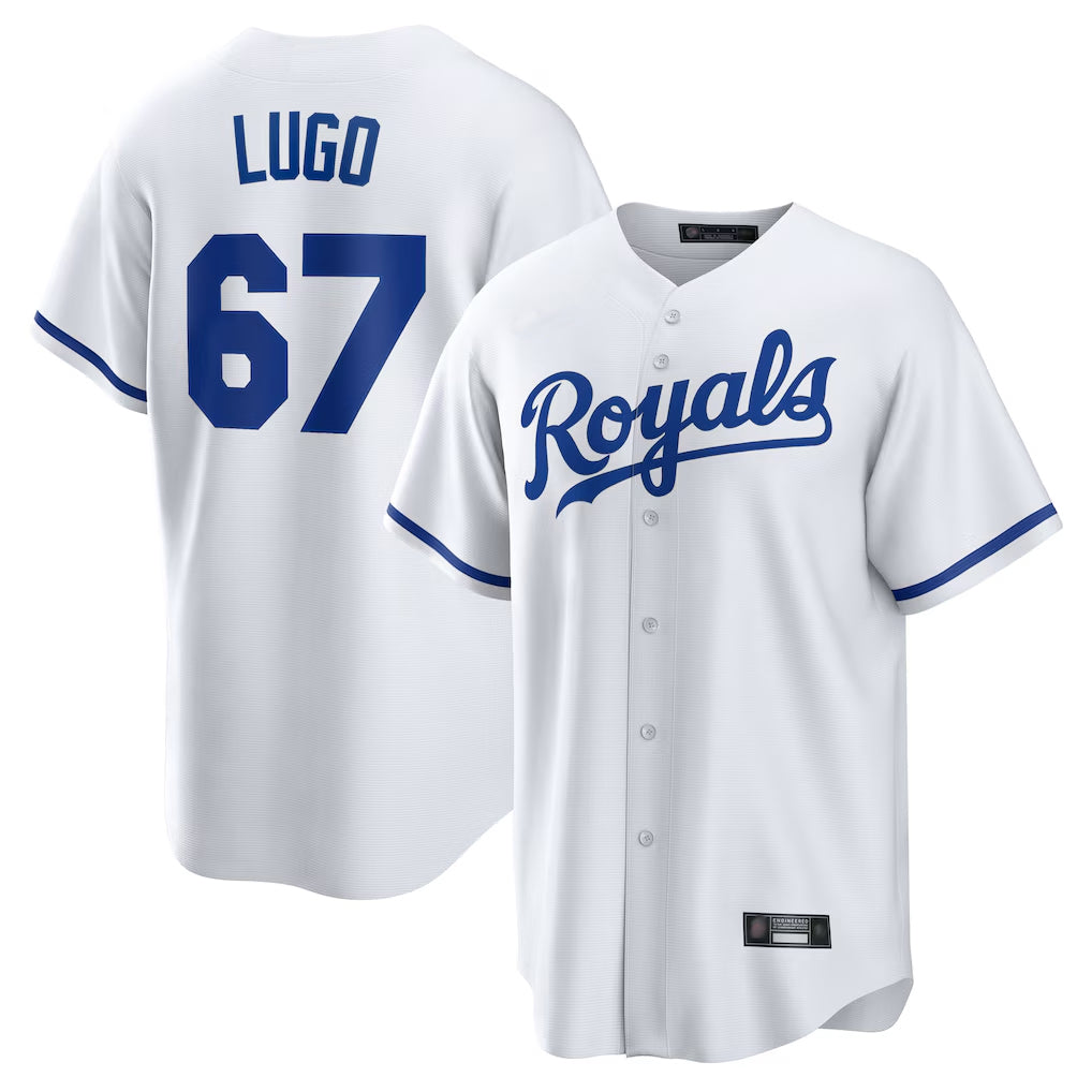 CBdoa KC.Royals #67 Seth Lugo Player White Home Game Stitched Jerseys