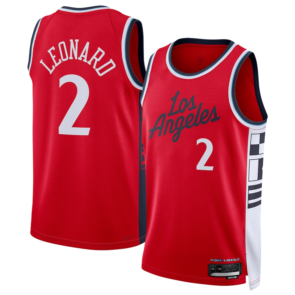 CBdoa LA.Clippers #2 Kawhi Leonard Red 2024-2025 Swingman Stitched Jerseys - Statement Edition