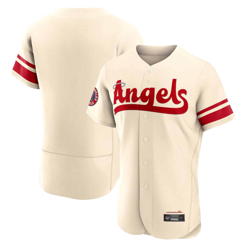 CBdoa LA.Angels Cream City Connect Limited ELite Home Blank Player Stitched Jerseys