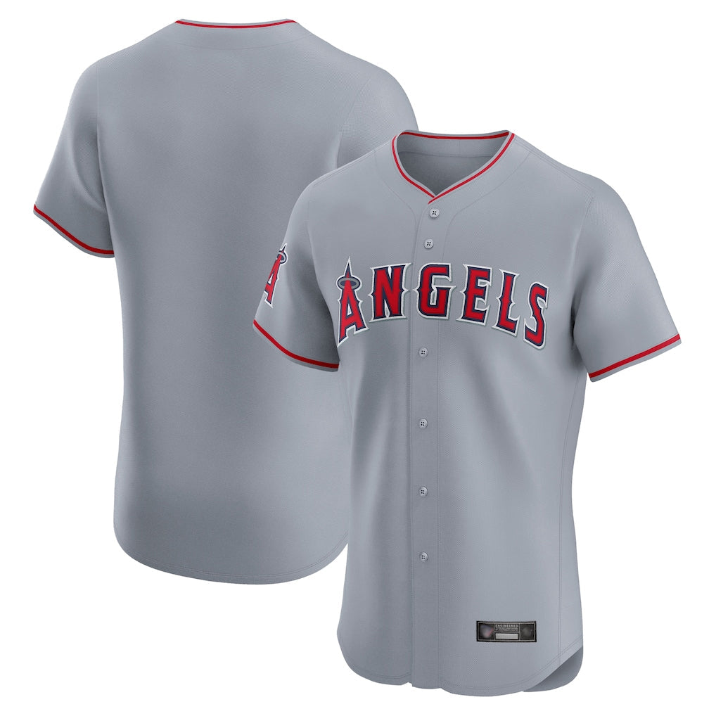 CBdoa LA.Angels Gray Home Limited Elite Blank Player Stitched Jerseys
