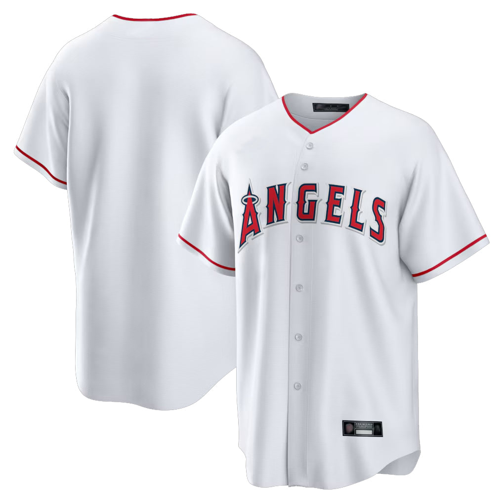 CBdoa LA.Angels White Home Game Blank Player Stitched Jerseys