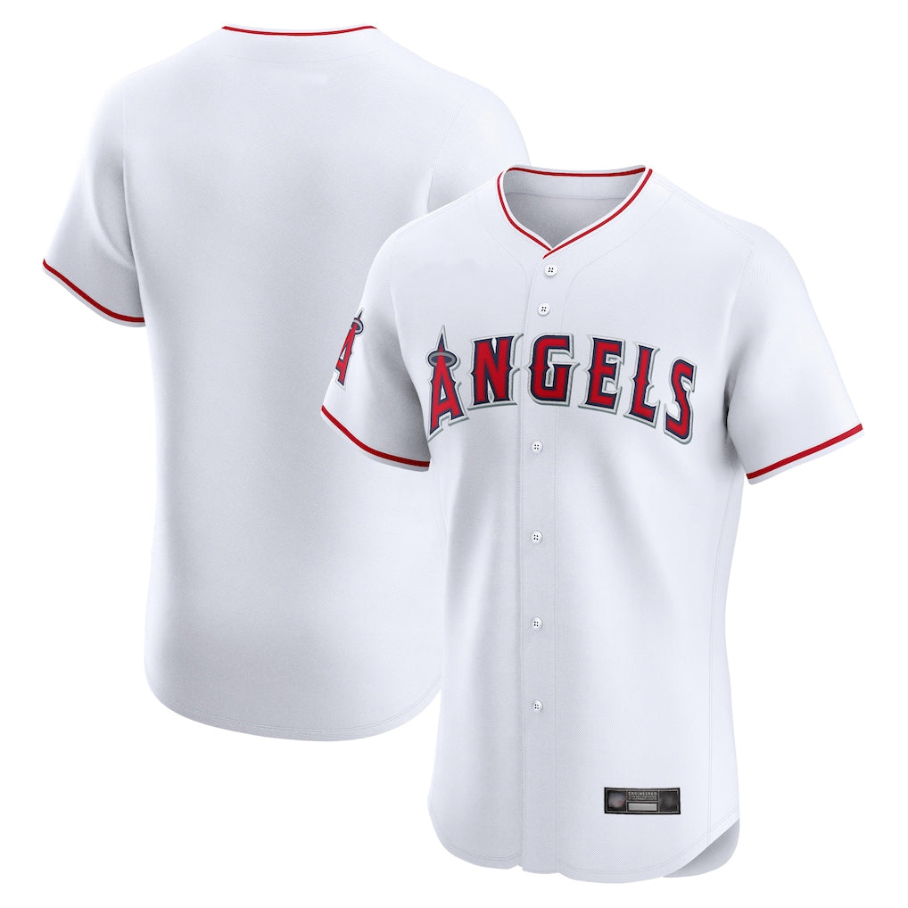 CBdoa LA.Angels White Limited Elite Home Blank Player Stitched Jerseys