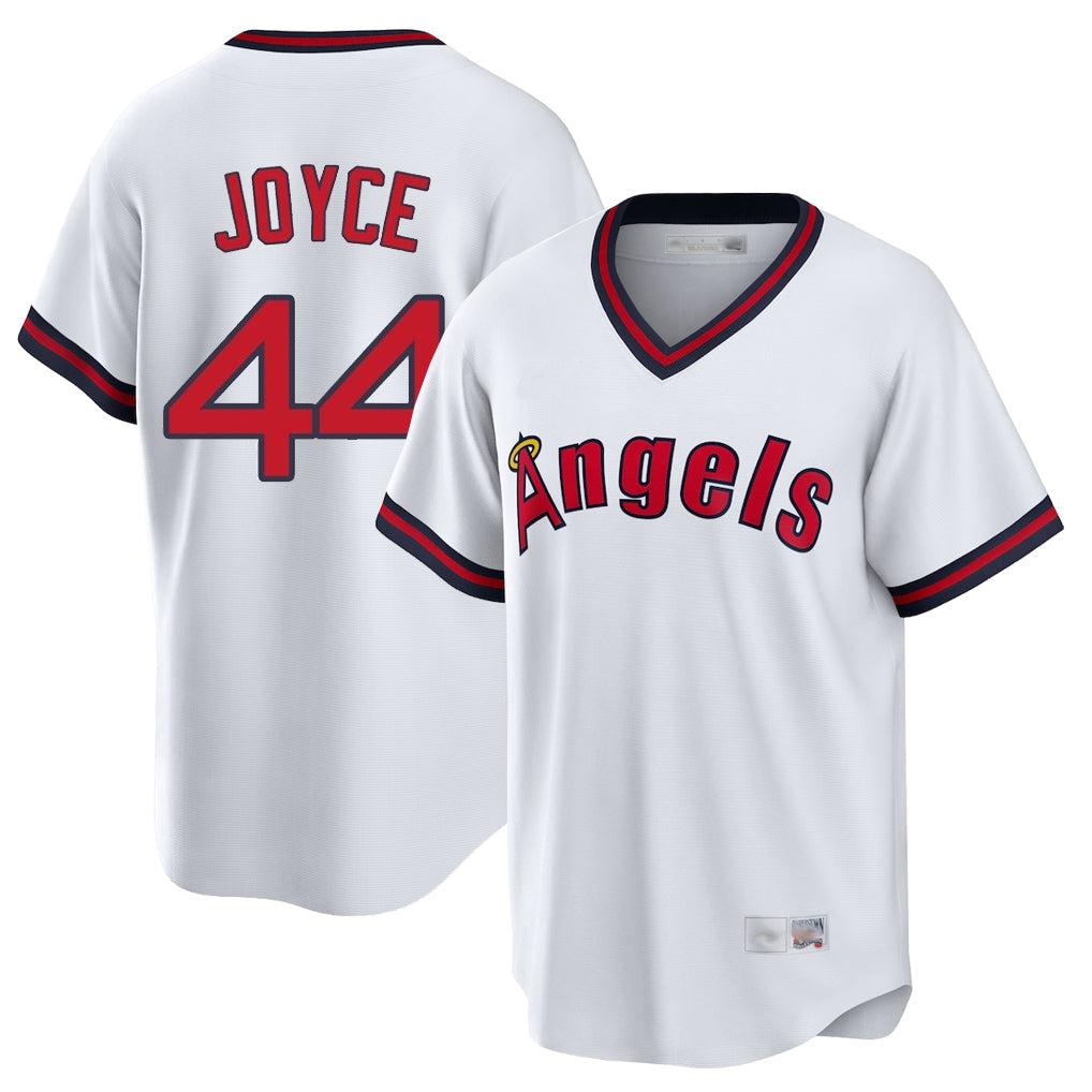 CBdoa LA.Angels #44 Ben Joyce Player White T-shirt Home Game Stitched Jerseys