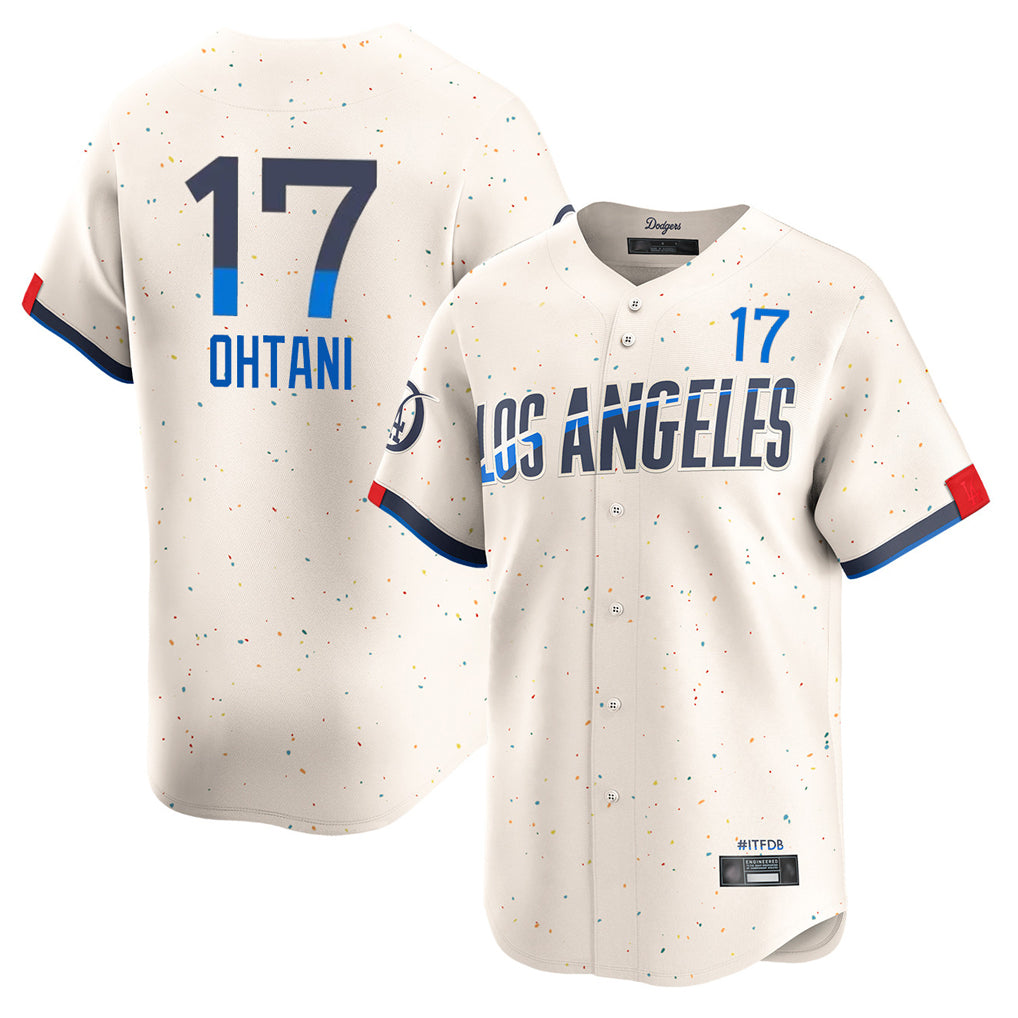 CBdoa LA.Dodgers #17 Shohei Ohtani Player Cream City Connect Limited Home Stitched Jerseys