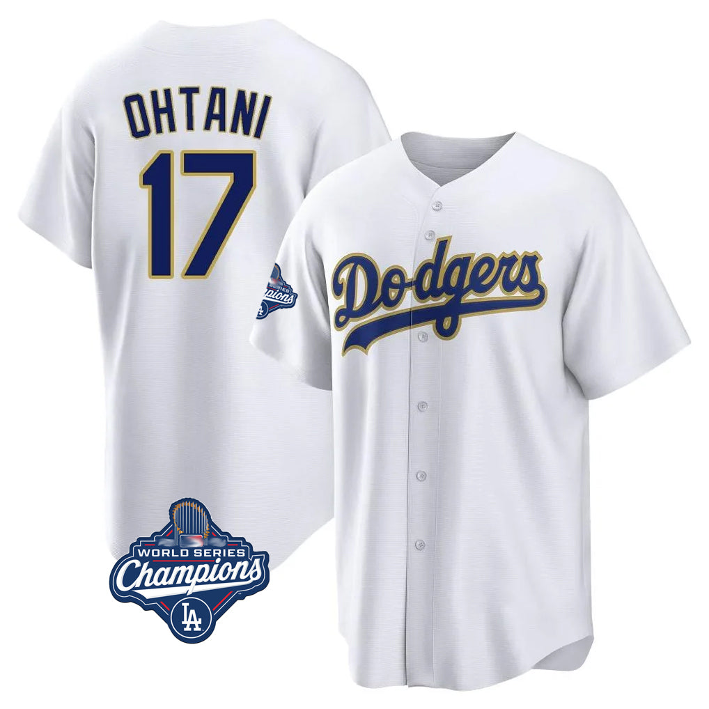 CBdoa LA.Dodgers #17 Shohei Ohtani Player Gold White World Series Meet 2026 Collection Stadium Game Stitched Jerseys