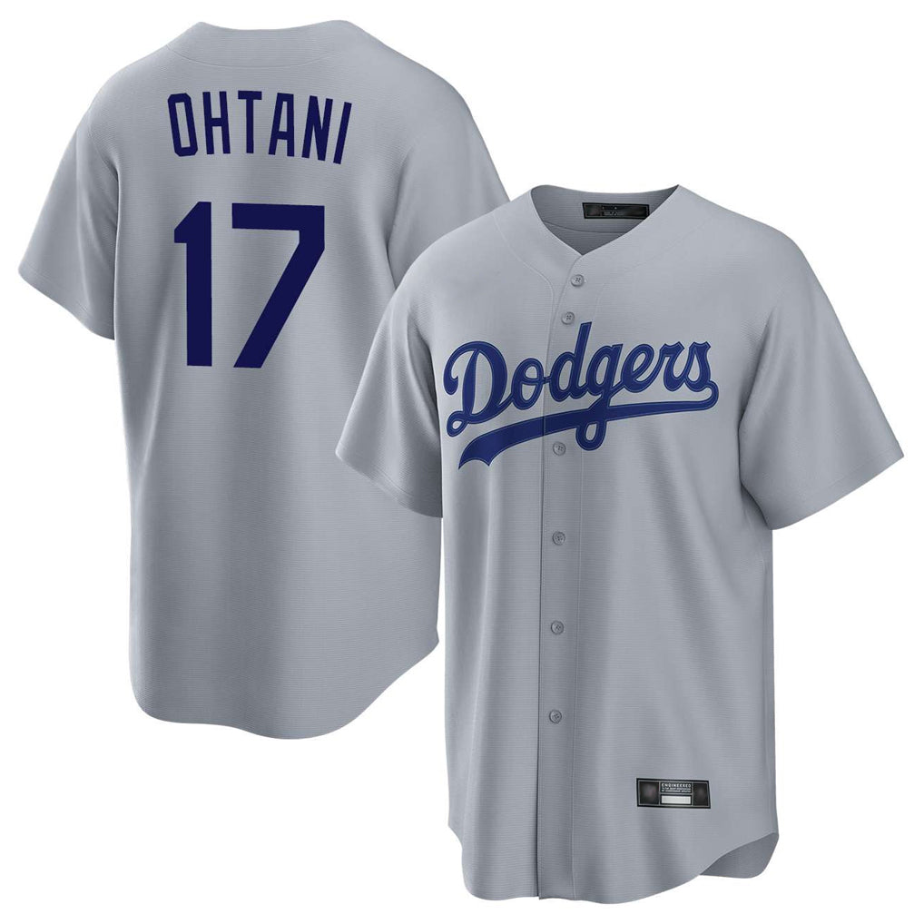 CBdoa LA.Dodgers #17 Shohei Ohtani Player Gray Game Stitched Jerseys