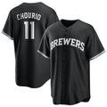 CBdoa M.Brewers #11 Jackson Chourio Player Black Game Home Stitched Jerseys