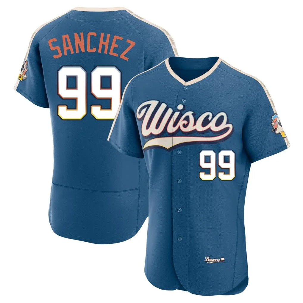 CBdoa M.Brewers #99 Gary Sanchez Player Blue 2026 City Connect Home Limited Elite Stitched Jerseys