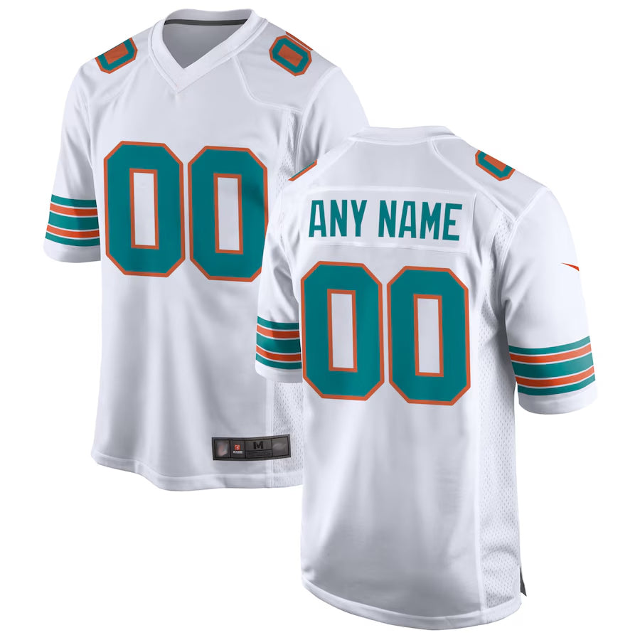 CBdoa Custom M.Dolphins Game Secondary Alternate Stitched Jerseys