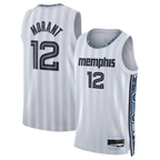 CBdoa M.Grizzlies #12 Ja Morant White 2025-2026 Swingman Stitched Jerseys- City Edition