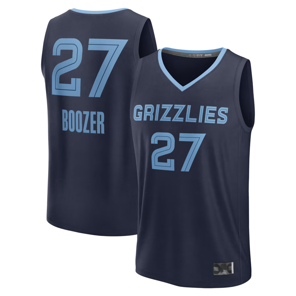 CBdoa M.Grizzlies #27 Cameron Boozer Navy Draft First Round Pick Fast Break Stitched Jerseys- Icon Edition