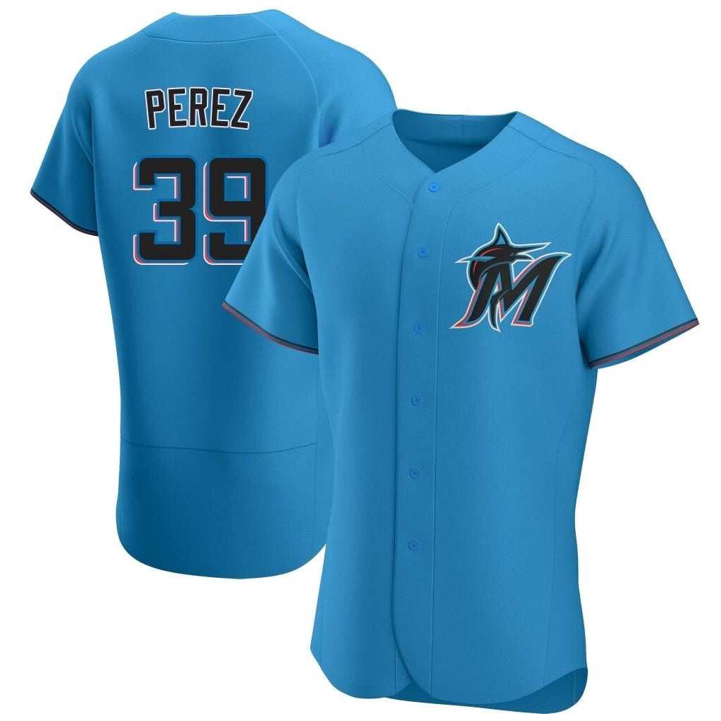 CBdoa M.Marlins #39 Eury Perez Player Blue Home Limited Elite Stitched Jerseys