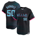 CBdoa M.Marlins #50 Agustin Ramirez Player Black City Connect Home Limited Stitched Jerseys