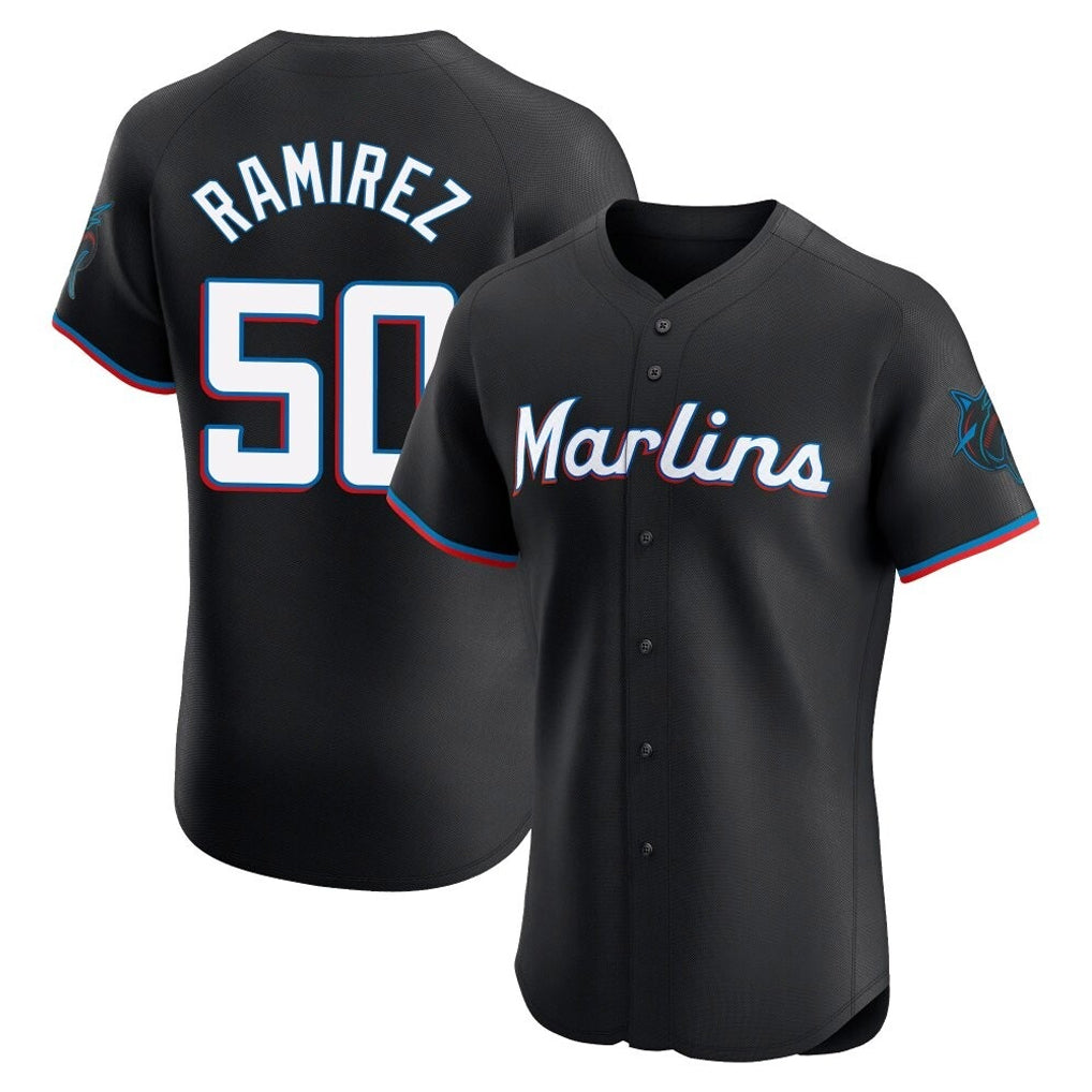 CBdoa M.Marlins #50 Agustin Ramirez Player Black Vapor Home Limited Elite Stitched Jerseys