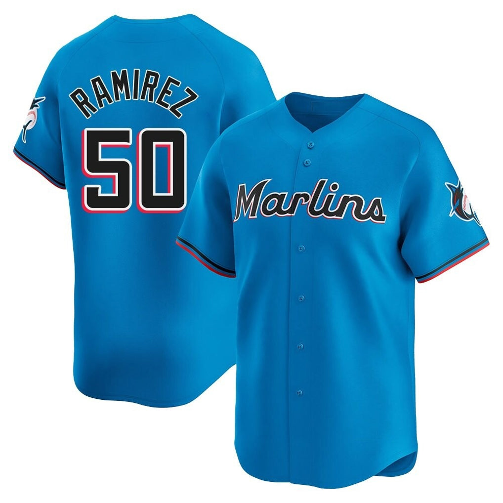 CBdoa M.Marlins #50 Agustin Ramirez Player Blue Home Limited Stitched Jerseys