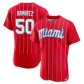 CBdoa M.Marlins #50 Agustin Ramirez Player Red City Connect Home Limited Elite Stitched Jerseys