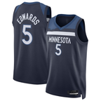 CBdoa M.Timberwolves #5 Anthony Edwards Navy Swingman Stitched Jerseys- Icon Edition