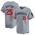 CBdoa M.Twins #25 Byron Buxton Player Gray Home Limited Stitched Jerseys