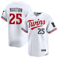 CBdoa M.Twins #25 Byron Buxton Player White Home Limited Stitched Jerseys